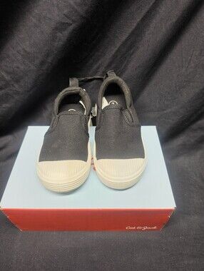 Cat & Jack Hollis Black Slip-On Sneakers Kids Youth Size 7 NWT